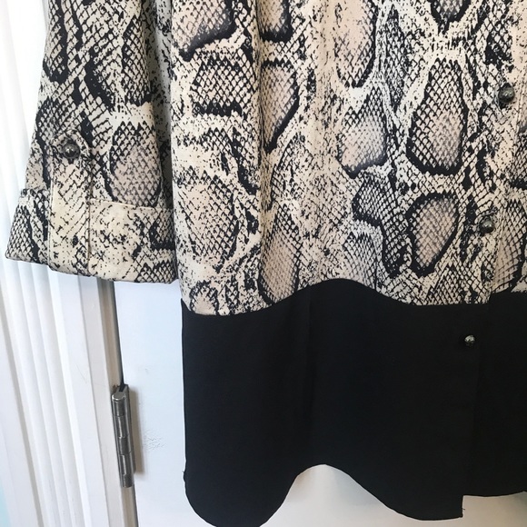 Bianca Nygard Reptile Snakeskin Animal Print Tunic Top Size Large - Picture 3 of 10